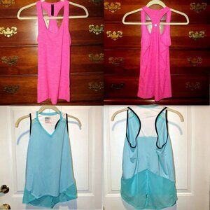 Lot 2 XS Activewear Racerback Tennis Golf Tanks- 90 Degree & Lucky in Love
